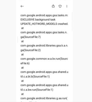 Как исправить com.google.android.apps.gsa.tasks.m: exclusive background task UPDATE_HOTWORD_MODELS crashed. at