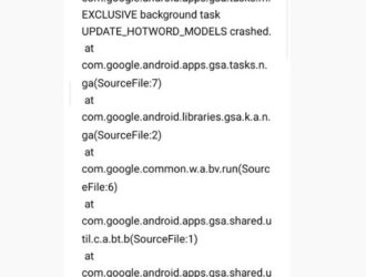Как исправить com.google.android.apps.gsa.tasks.m: exclusive background task UPDATE_HOTWORD_MODELS crashed. at